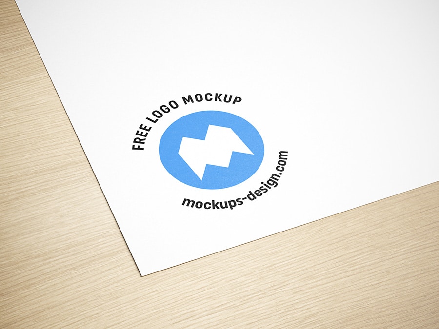 Download Download This Free PSD Paper Logo Mockup - Designhooks