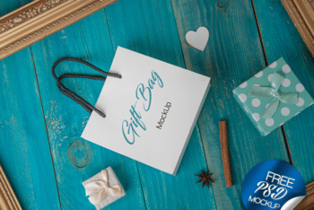 Gift Bag PSD Mockup for Free