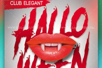 Halloween Party Flyer PSD Mockup for Free