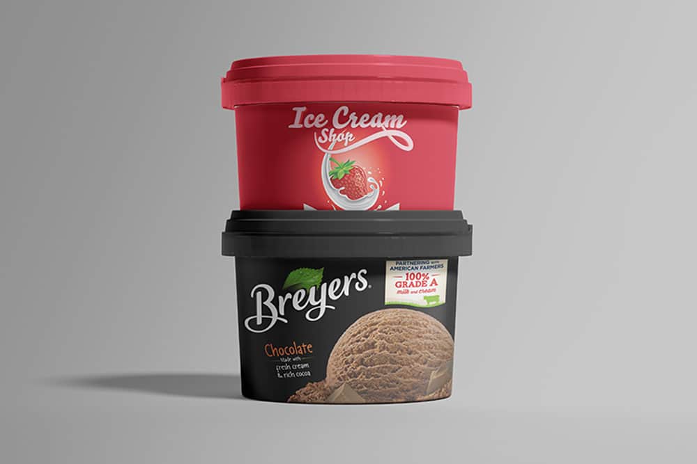 ice cream packaging mockup
