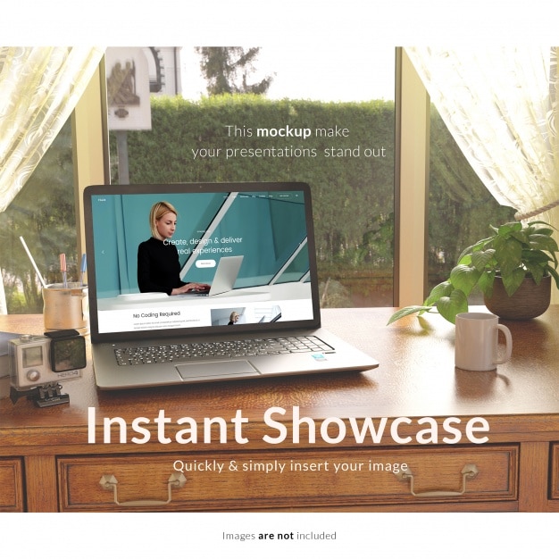 Laptop Plus Nice Scenery