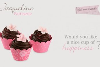 Free Patisserie Newsletter Design Mockup in PSD