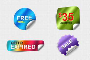 Attractive Peel Off Stickers PSD Mockup Available for Free