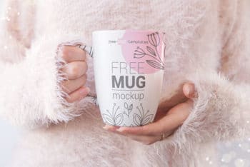 Set of Realistic Mug Mockups in PSD
