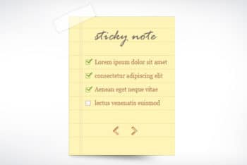 Useful Sticky Notes PSD Mockup