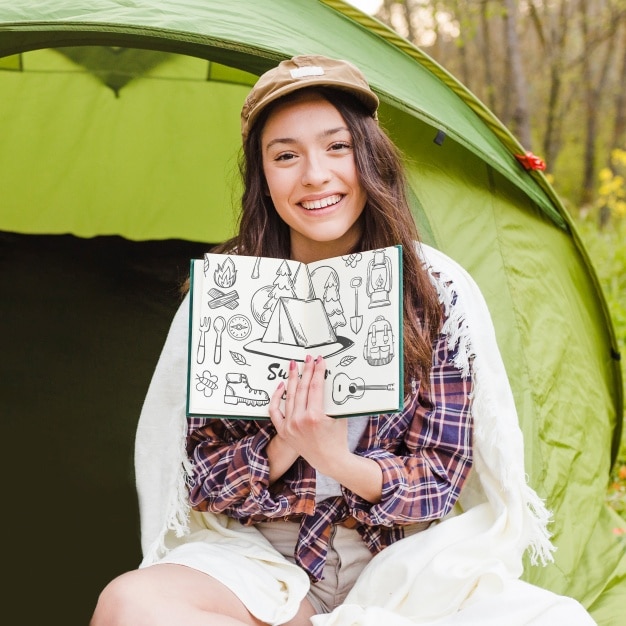 Camping Woman Plus Book