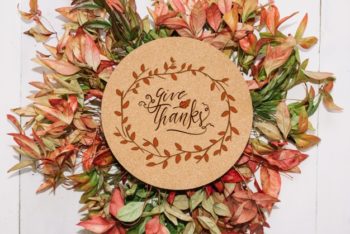 Free Thanksgiving Celebration Concept Mockup in PSD