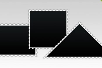 Free Various Post Stamp Designs Mockup in PSD