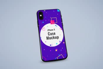 Unique iPhone X Case PSD Mockup for Free