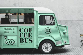 Food Truck PSD Mockup for Free