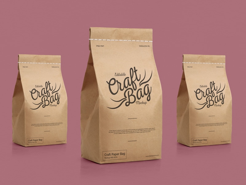 Download Stitched Paper Bag Mockup Download for Free | DesignHooks
