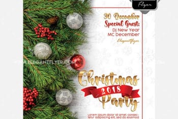 Spectacular Christmas Flyer PSD Mockup for Free