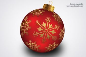 Free Artistic Christmas Ball Mockup in PSD