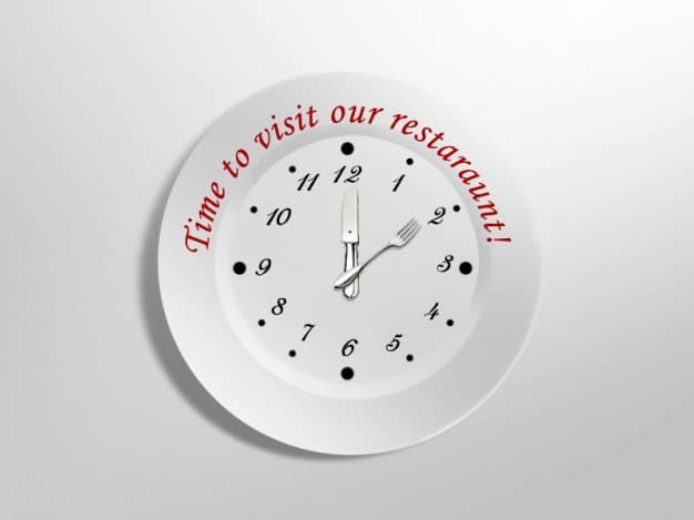 Metallic Restaurant Clock