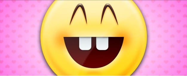 Bucktooth Smiley Plus Pink Background