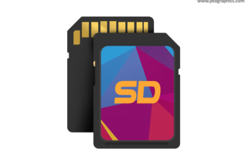 Free Accurate SD Card Vector Mockup in PSD