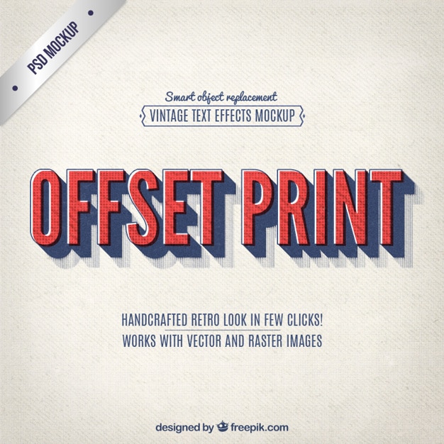 Download Free Vintage Offset Lettering Mockup In Psd Designhooks