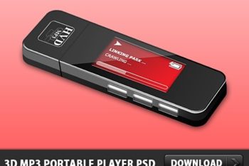 Free Portable MP3 Player Mockup in PSD