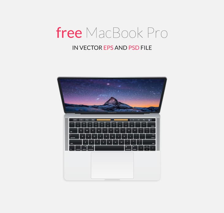 free PSD mockup for MackBook Pro