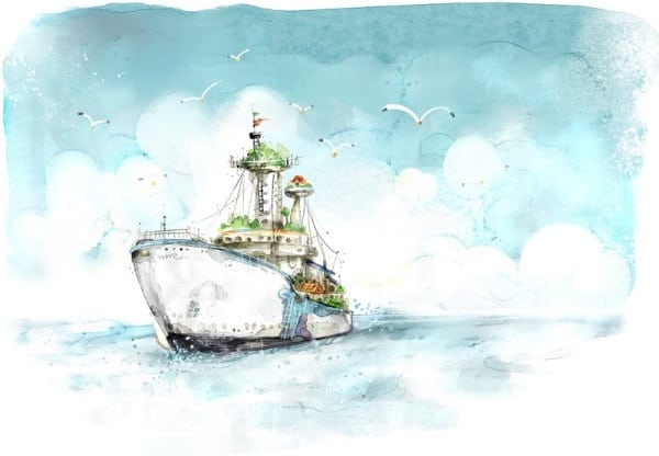 Handpainted Sea Voyage