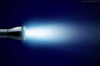 Free Flashlight Beam Template Mockup in PSD
