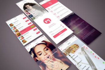 App Screen PSD Mockup for Showcasing App Design in a Contemporary Way