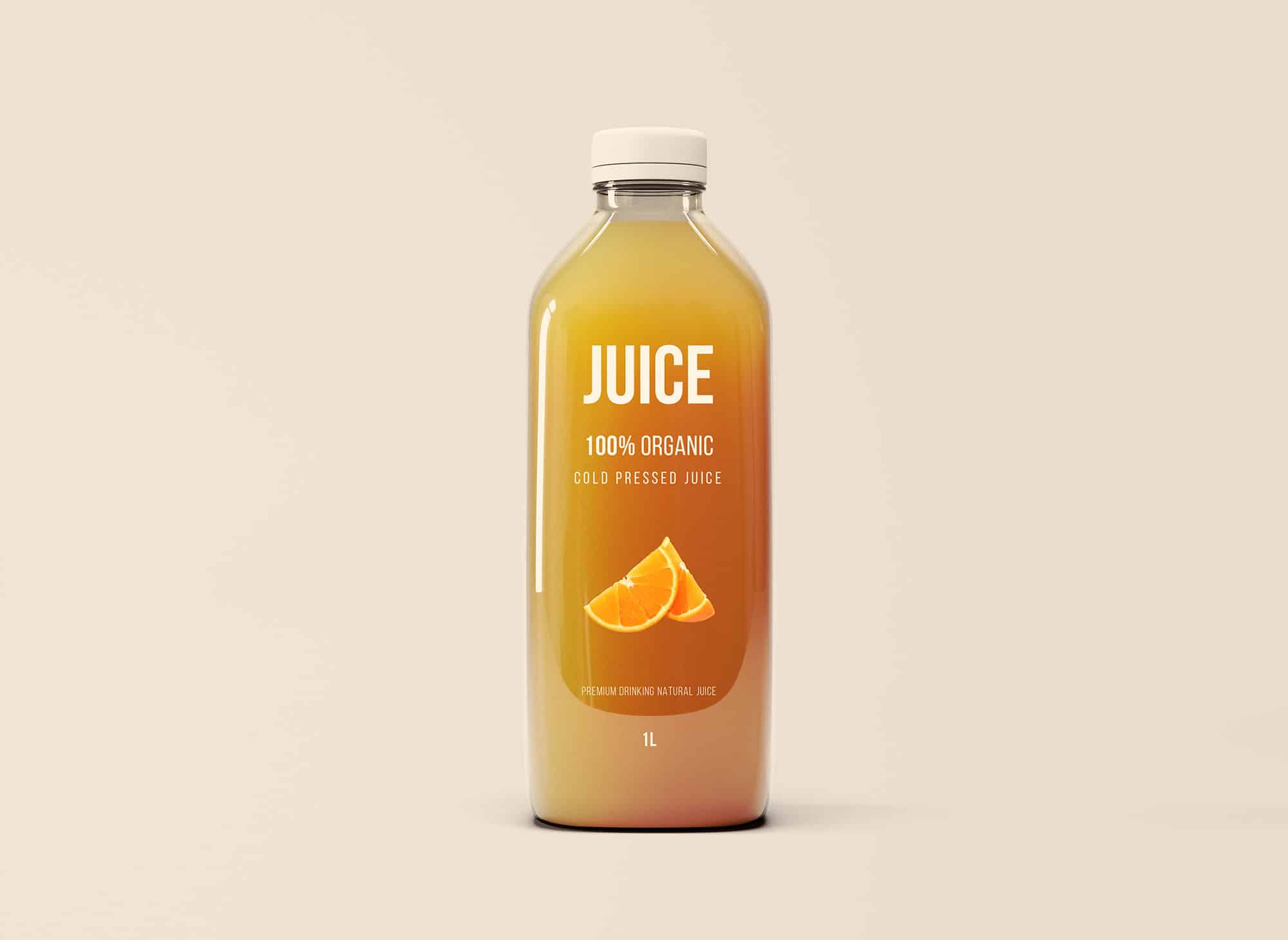 Download Glass Made Juice Bottle PSD Mockup - DesignHooks Free Mockups