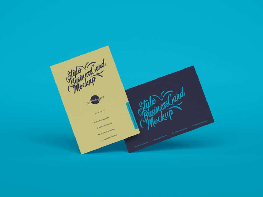 Stylish Business Card Design PSD Mockup Download Free | DesignHooks