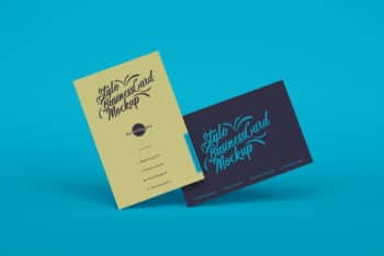 Stylish Business Card Design PSD Mockup for Free