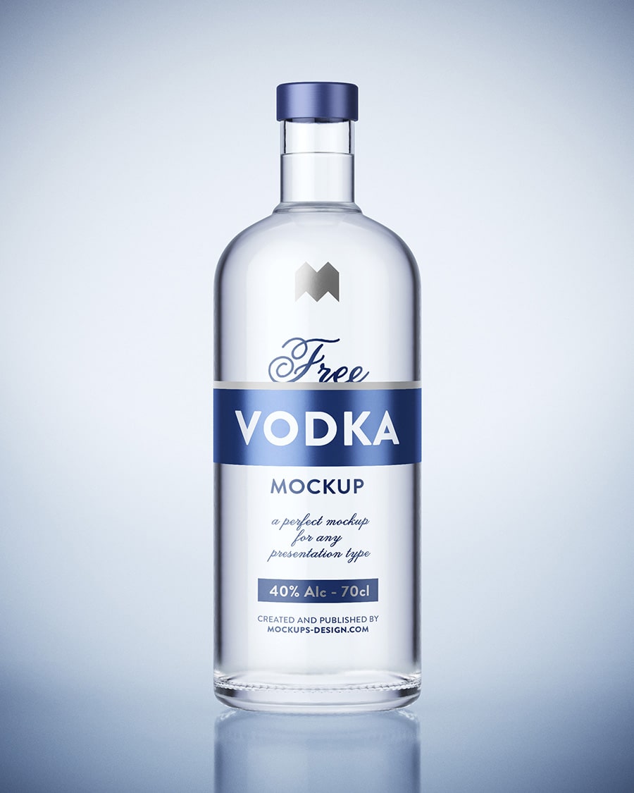 Download Vodka Bottle PSD Mockup Download Free | DesignHooks