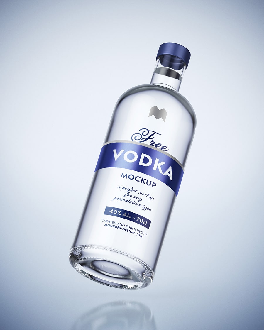 Download Vodka Bottle PSD Mockup Download Free | DesignHooks