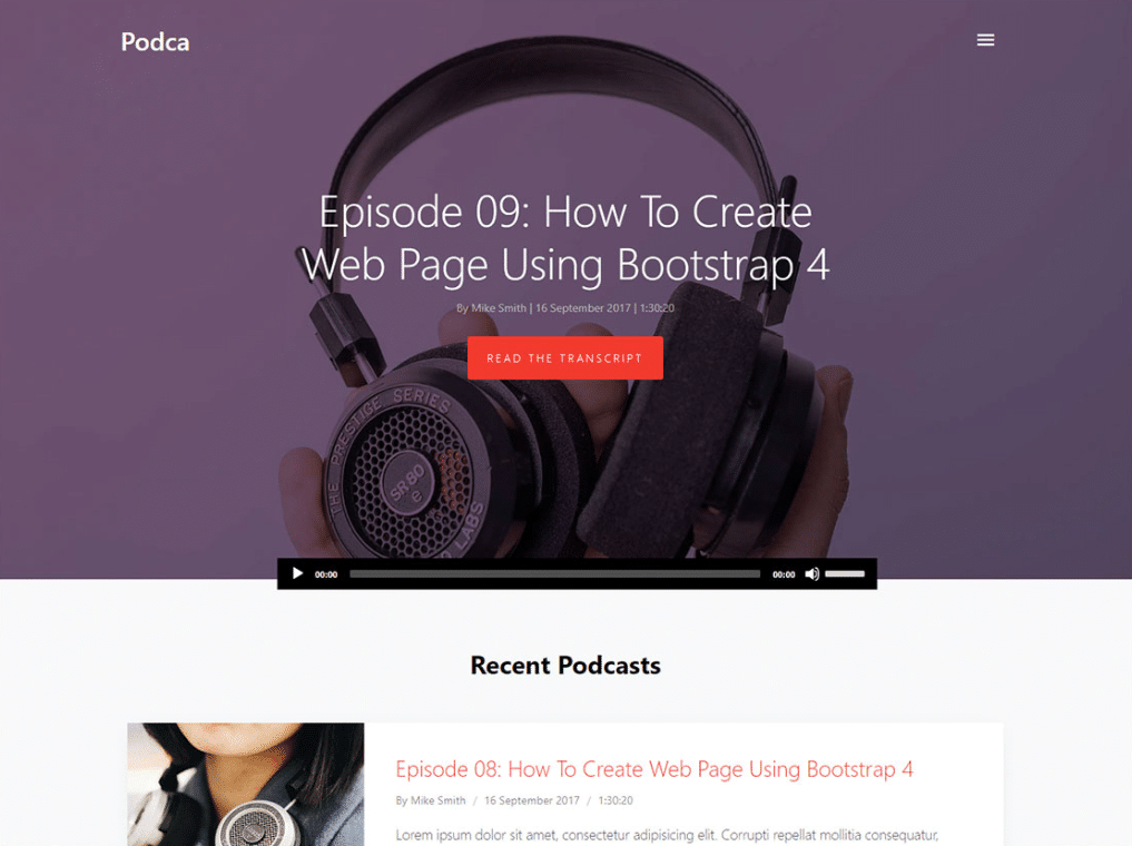 Simple Podcast Website