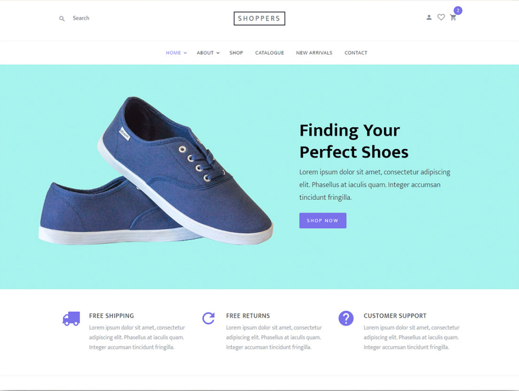 Free Shoe Store Website HTML Template DesignHooks