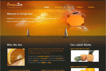 Free Sunny Orange Website HTML Template
