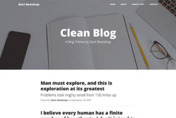 Free Clean Modern Blog Design HTML Template