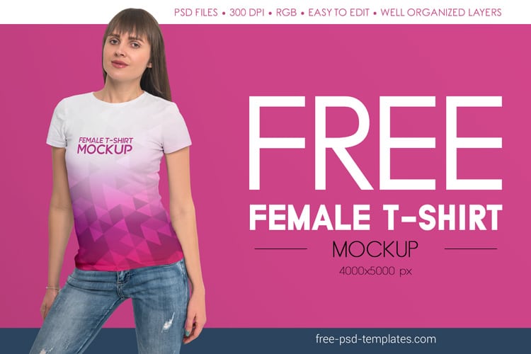Download Female T Shirt Design Psd Mockup Download For Free Designhooks