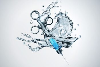 Free Syringe Plus Water Effects Mockup in PSD