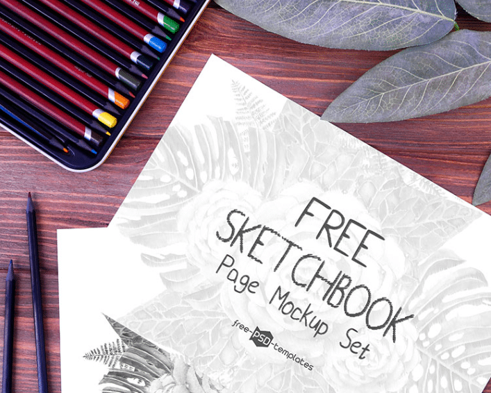Download Sketchbook Page Mockup Set Download For Free Designhooks