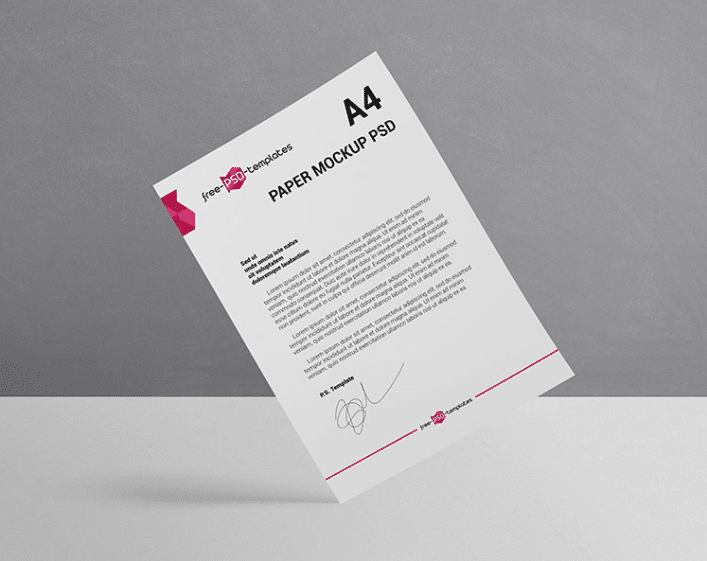 Paper Mockup Download for Free in Layered PSD Format - DesignHooks