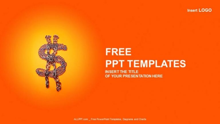Free Dollar Sign Chains Powerpoint Template - DesignHooks