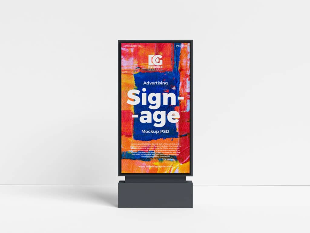 Outdoor Advertising Signage PSD Mockup Download Free - DesignHooks