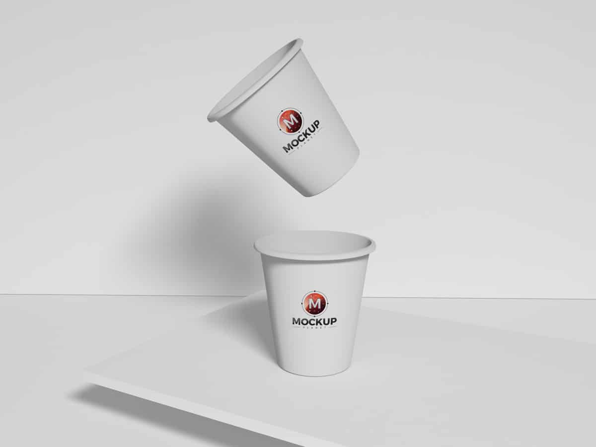 Paper Cup PSD Mockup Template Download Free - DesignHooks