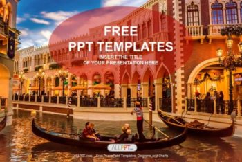 Free Venice Gondolas Scene Powerpoint Template