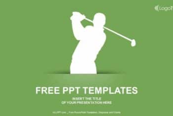 Free Golf Player Silhouette Powerpoint Template