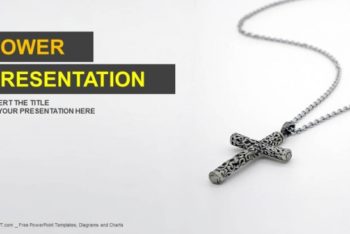 Free Silver Christian Pendant Powerpoint Template