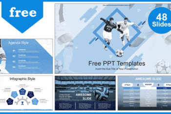 Free Sporty Soccer Theme Powerpoint Template