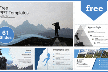 Free Modern Hiker Concept Powerpoint Template