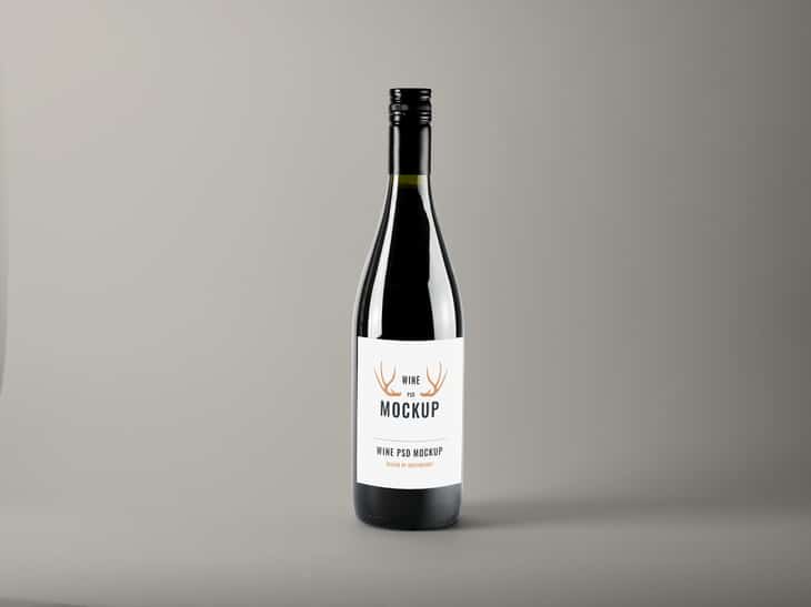 Photorealistic Wine Bottle PSD Mockup Download for Free - DesignHooks