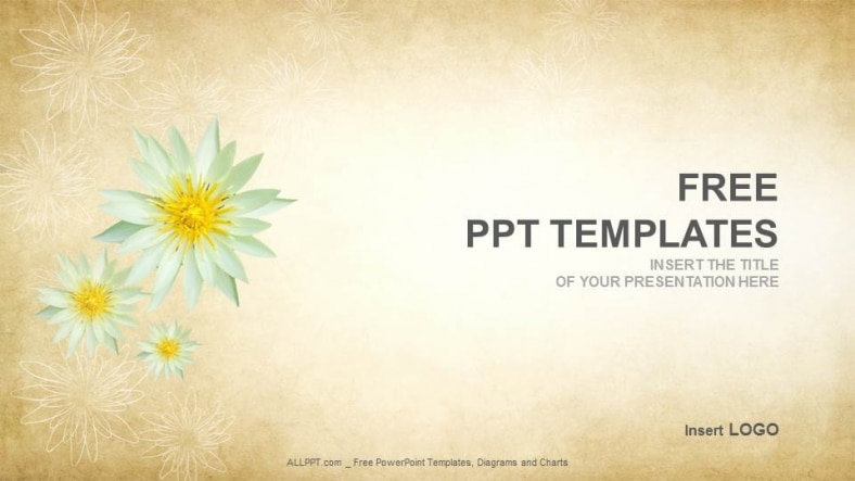Free Lotus Flower Abstract Powerpoint Template - DesignHooks