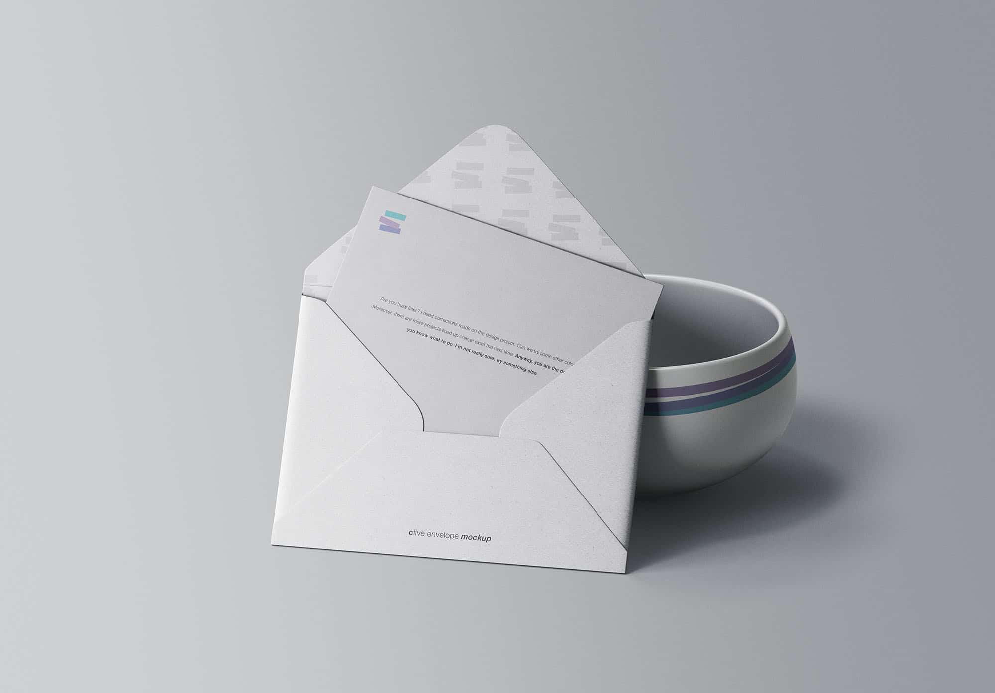 Download Envelope Mockup PSD Template Download for Free | DesignHooks
